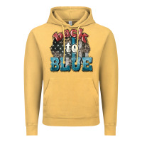 Vintage Mustard Back to blue 4th of july Vintage Hoodie - HowdyJamesFarm