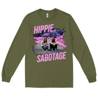 Army Green hippie sabotage aesthetic style photo with text Long Sleeve Tee - lanVoArt