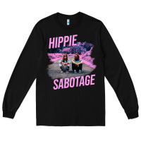 Black hippie sabotage aesthetic style photo with text Long Sleeve Tee - lanVoArt