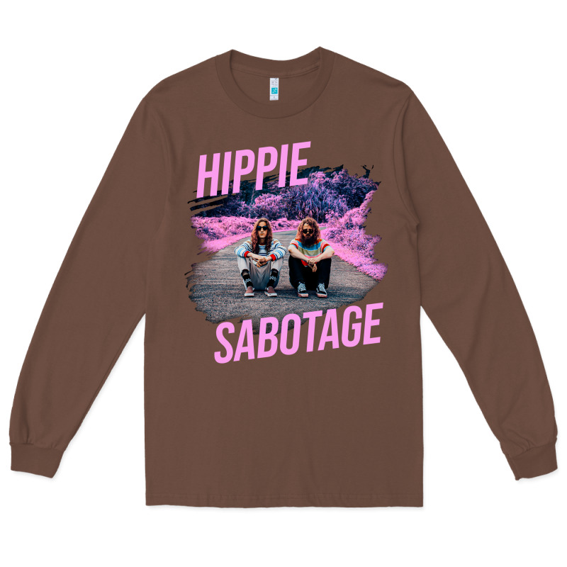 Hippie Sabotage Aesthetic Style Photo With Text Long Sleeve Tee by lanVoArt | Teevron