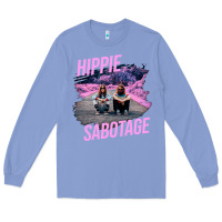 Colony Blue hippie sabotage aesthetic style photo with text Long Sleeve Tee - lanVoArt