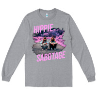 Heather Grey hippie sabotage aesthetic style photo with text Long Sleeve Tee - lanVoArt