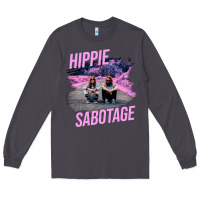 Smoke hippie sabotage aesthetic style photo with text Long Sleeve Tee - lanVoArt