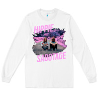 White hippie sabotage aesthetic style photo with text Long Sleeve Tee - lanVoArt
