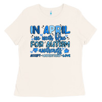 Bone in april we wear blue for autism awareness Ladies Tee - Artiststas