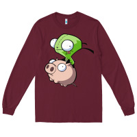 Burgundy invader zim Long Sleeve Tee - lanVoArt
