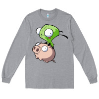 Heather Grey invader zim Long Sleeve Tee - lanVoArt