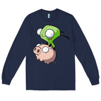 Navy invader zim Long Sleeve Tee - lanVoArt