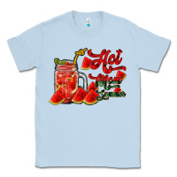 Dusty Blue hot mom summer watermelon Classic Tee - RacoonDesign