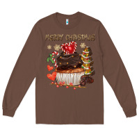 Chestnut merry christmas cupcake chocolate Long Sleeve Tee - CowGirlArtShop