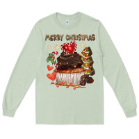 Matcha merry christmas cupcake chocolate Long Sleeve Tee - CowGirlArtShop