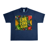 Navy live love aloha Urban Heavy Tee - TumblerDesignByShophia