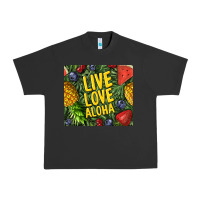 Pigment Black live love aloha Urban Heavy Tee - TumblerDesignByShophia