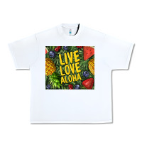 White live love aloha Urban Heavy Tee - TumblerDesignByShophia