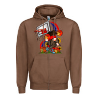 Chestnut Basketball Gnome Zipper Hoodie - CowhideDigitalArt
