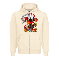 Sandshell Basketball Gnome Zipper Hoodie - CowhideDigitalArt