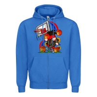 True Royal Basketball Gnome Zipper Hoodie - CowhideDigitalArt
