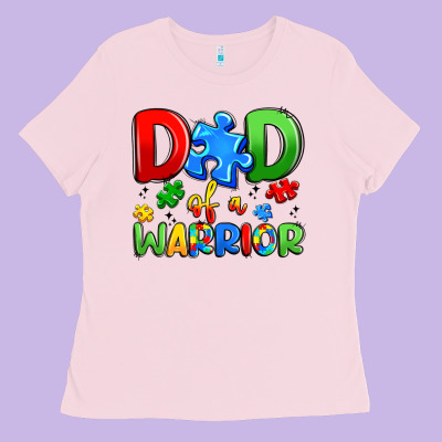 Dad Of A Warrior Ladies Tee Designed By Artiststas