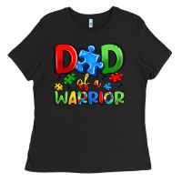 Black dad of a warrior Ladies Tee - Artiststas