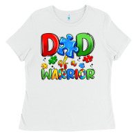 White dad of a warrior Ladies Tee - Artiststas