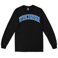Black wisconsin blue Long Sleeve Tee - lanVoArt