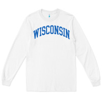White wisconsin blue Long Sleeve Tee - lanVoArt