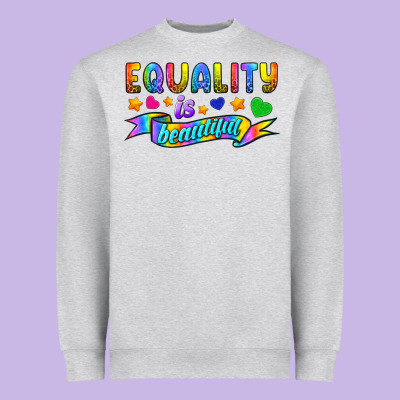Equality Is Beautiful Heavyweight Sweatshirt Designed By Bundleandbundleshop