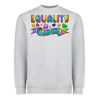 Heather Grey Equality Is Beautiful Heavyweight Sweatshirt - BundleAndBundleShop