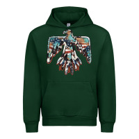 Forest Green American flag thunderbird Urban Hoodie - BarkalooDesign