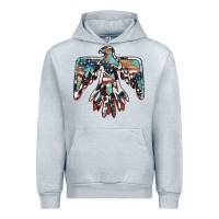 Heather Grey American flag thunderbird Urban Hoodie - BarkalooDesign