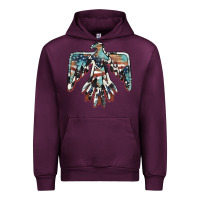Mauve Wine American flag thunderbird Urban Hoodie - BarkalooDesign