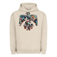 Pigment French Oak American flag thunderbird Urban Hoodie - BarkalooDesign