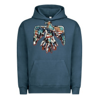 Pigment Midnight Navy American flag thunderbird Urban Hoodie - BarkalooDesign