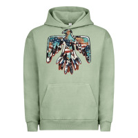 Pigment Oil Green American flag thunderbird Urban Hoodie - BarkalooDesign