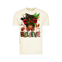 Vintage Arctic christmas believe afro messy bun Vintage Tee - texasbilliewilder