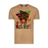 Vintage Camel christmas believe afro messy bun Vintage Tee - texasbilliewilder