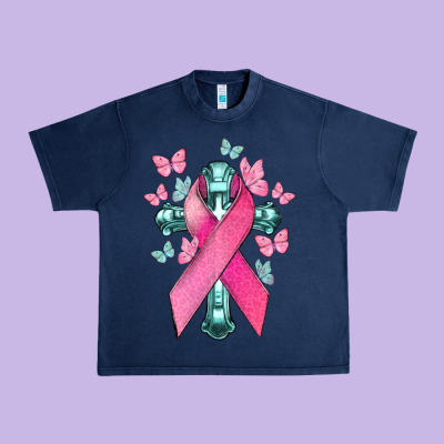 Cancer Cross Cancer Awareness Urban Heavy Tee Designed By Howdyjamesfarm