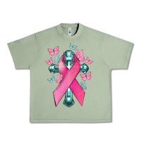 Oil Green Cancer Cross Cancer Awareness Urban Heavy Tee - HowdyJamesFarm