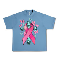 Pebble Blue Cancer Cross Cancer Awareness Urban Heavy Tee - HowdyJamesFarm