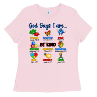 Bubblegum Pink god says i am autism Ladies Tee - Artiststas