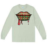 Matcha summer vibes watermelon lips Long Sleeve Tee - Jasminsmagicworld