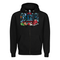 Black It's Freezing Season Zipper Hoodie - CowhideDigitalArt