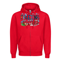 Red It's Freezing Season Zipper Hoodie - CowhideDigitalArt