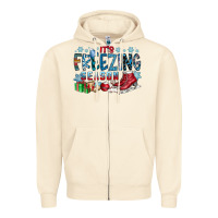Sandshell It's Freezing Season Zipper Hoodie - CowhideDigitalArt