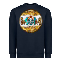 Navy american football round earrings Heavyweight Sweatshirt - BundleAndBundleShop