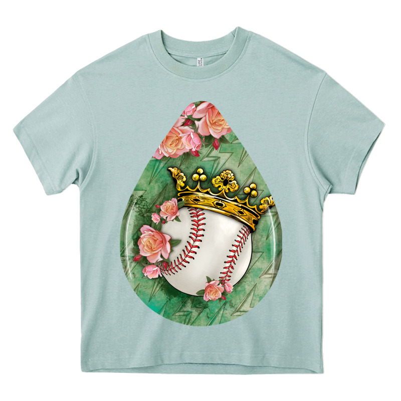 Baseball And Western Roses Teardrop  6 Heavy Core Tee by BundleAndBundleShop | Teevron