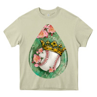 Mossy baseball and western roses teardrop  6 Heavy Core Tee - BundleAndBundleShop