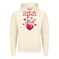 Vintage Artic i love you alotl aolotl valentine's day heart aolotl lover Vintage Hoodie - lanVoArt