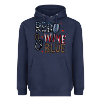 Navy red wine blue Heavyweight Hoodie - CowhideDigitalArt