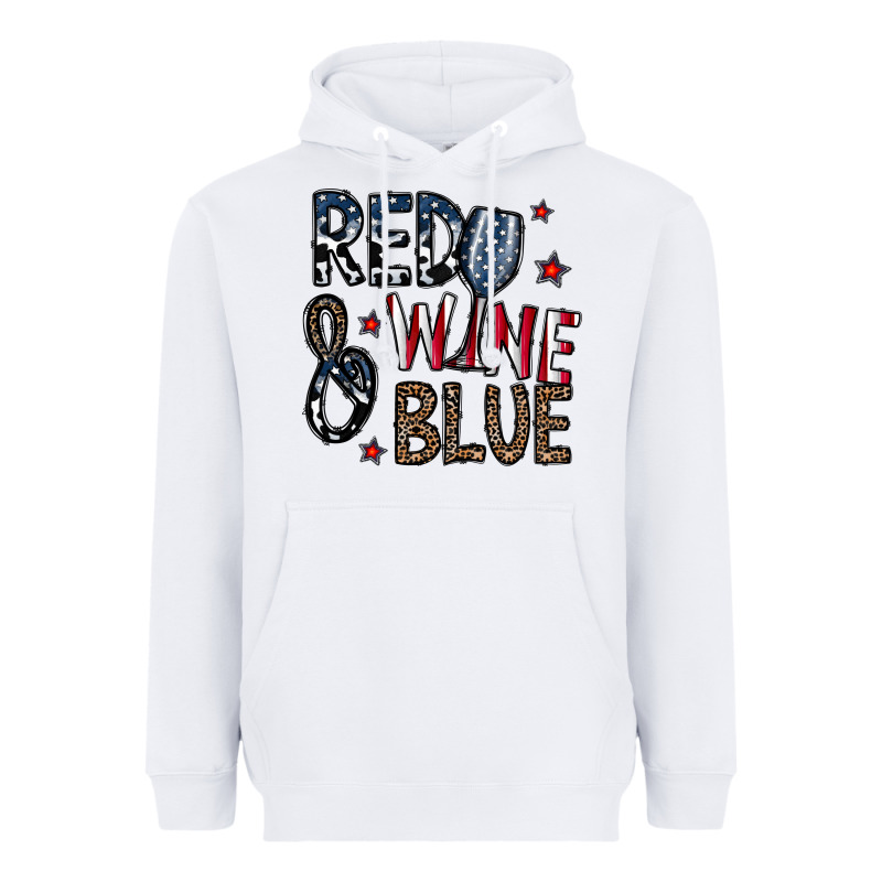 Red Wine Blue Heavyweight Hoodie by CowhideDigitalArt | Teevron